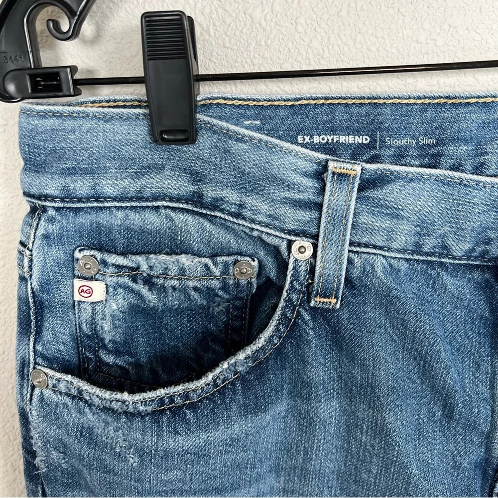 AG Ex-Boyfriend Slouchy Slim Boyfriend Ripped Jeans 17 Years Long Beach Women 30 - Picture 6 of 11